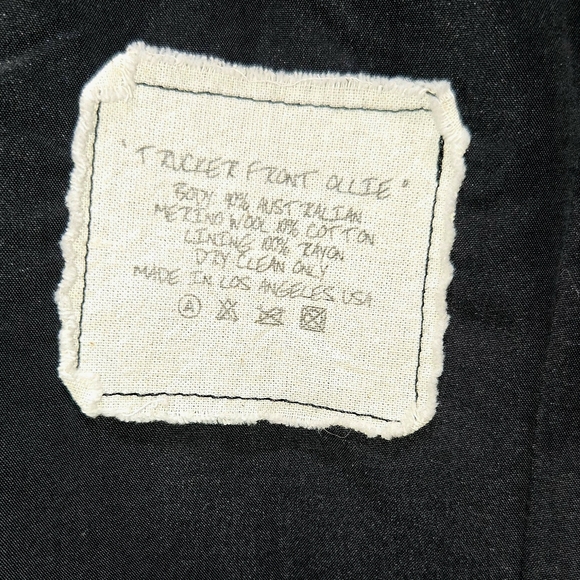 Greg Lauren Black and Blue Hybrid Sport Coat with Denim Details - Picture 4 of 7